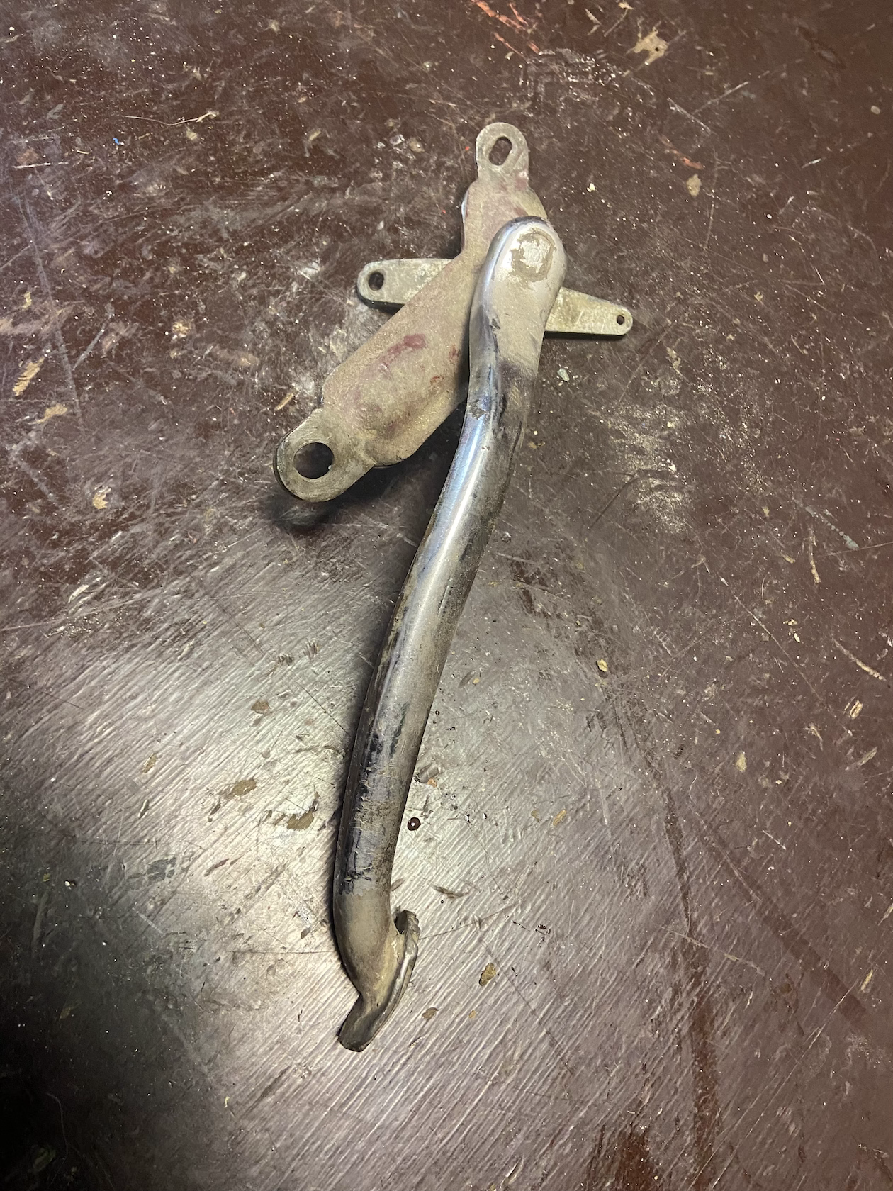 Brzdová páka s držiakom