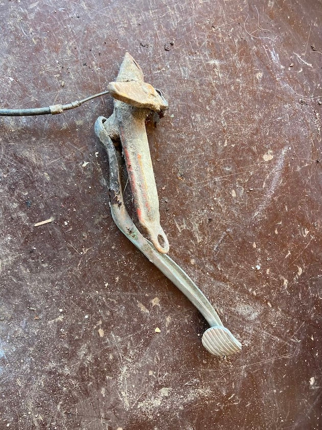 Brzdová páka s držiakom