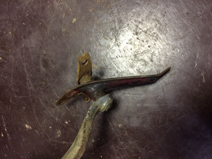 Brzdová páka s držiakom