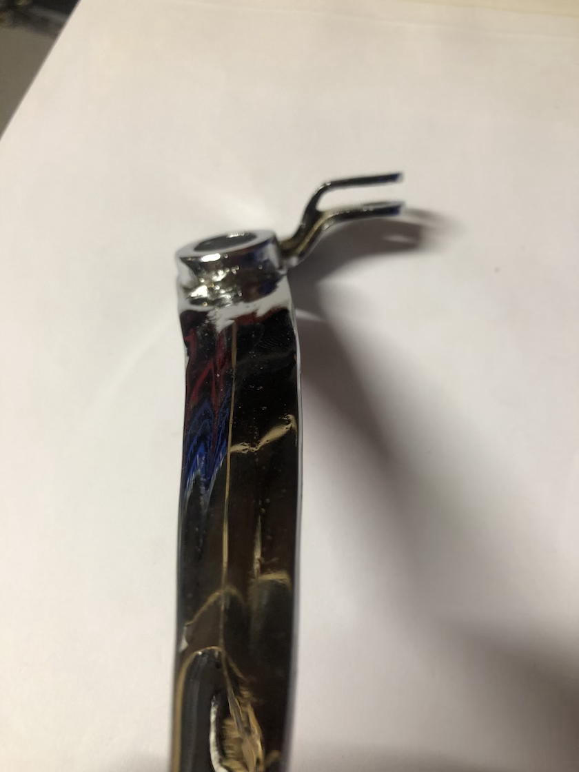 Brzdová páka, nový chróm