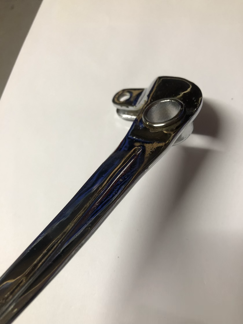 Brzdová páka, nový chróm