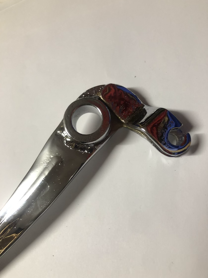 Brzdová páka, nový chróm