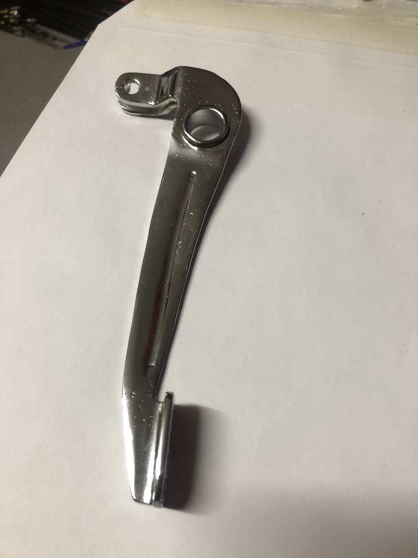 Brzdová páka, nový chróm