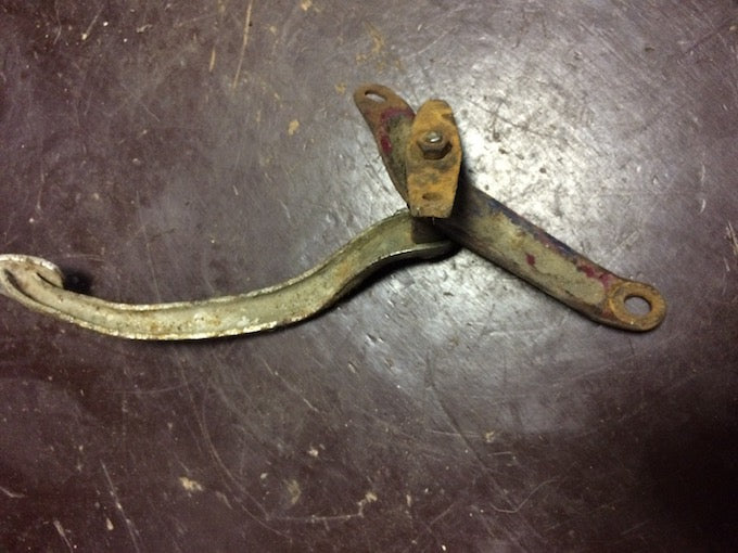 Brzdová páka s držiakom